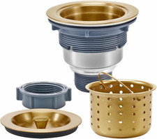 3-1/2 Inch Brass Sink Drain, Durable Stainless Steel Brass Kitchen Sink Drain As