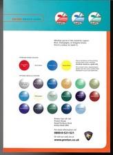 Proton Satria, Wira & GTi Specifications 2000-2001 UK Market Foldout Brochure