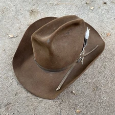 Vintage Brown Resistol Cowboy Hat Sz 7 Rancher Distressed Patina 4X