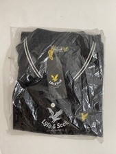 Lyle & Scott Mens Plain Classic Polo Shirt Cotton Black Size S