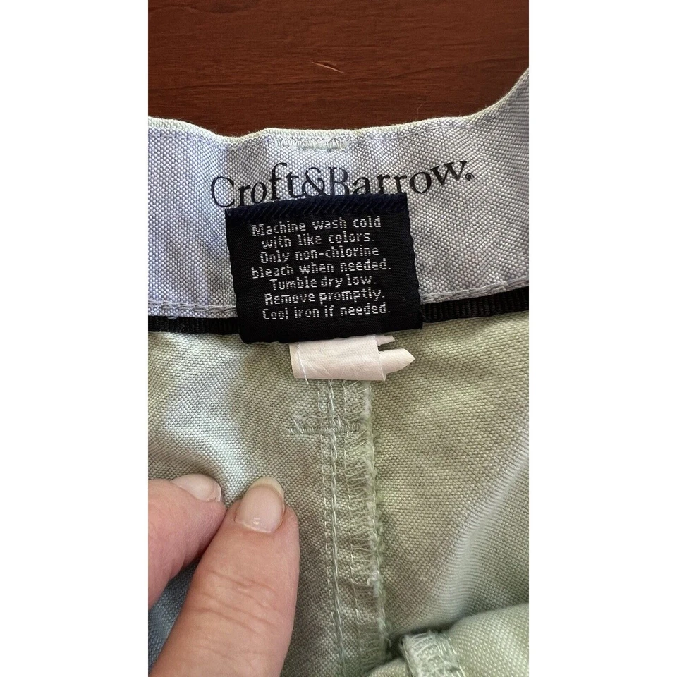 Мужские шорты-чино Croft & Barrow размер 44 зеленые на молнии с передними карманами и карманами для гольфа - Изображение 4 из 4