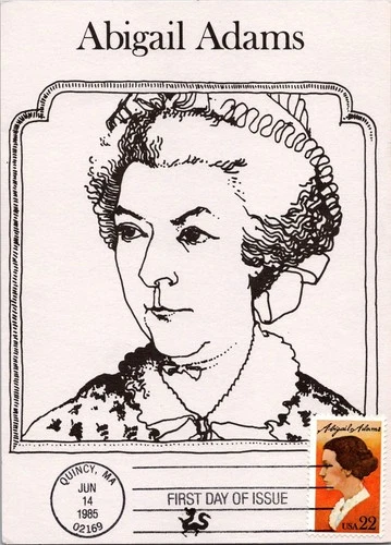 Dr Jim Stamps Maximum Card Abigail Adams 22C Fdc
