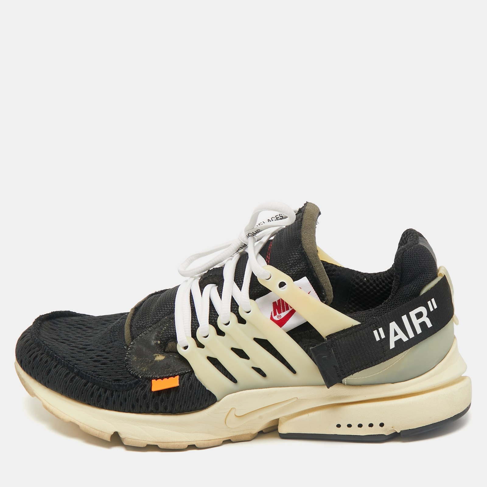 Sneakers Off White x Nike nere in rete e tessuto Air Presto taglia 44