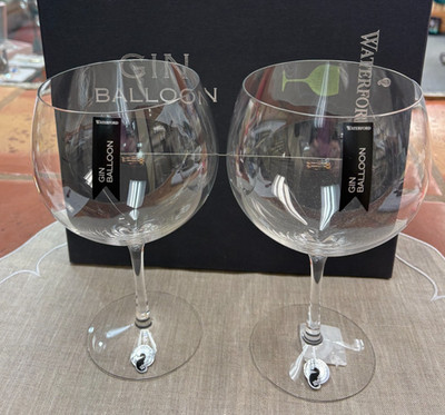 Waterford Elegance Gin Balloon Set/2, New in Box, 8''H
