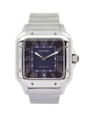 Cartier Santos De Cartier Blue WSSA0030 39.8mm x 47.5mm Box Papers Guarantee