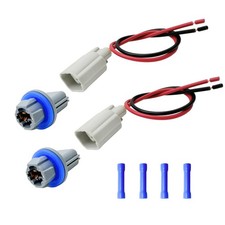 2Pcs Rear License Plate Lights Connector Socket  Plug Harness Kit Fit for Fo...
