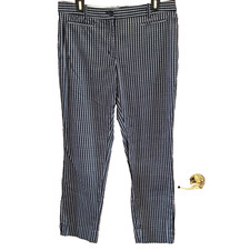 Brooks Brothers Natalie Print navy  White Patterned Pants Size 10 womens
