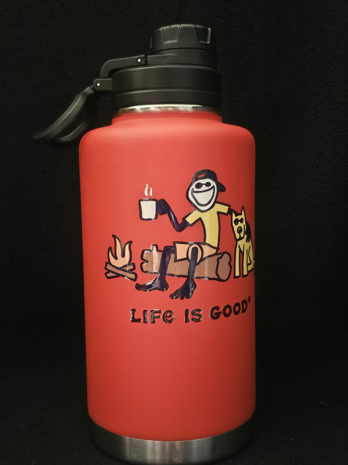Red Insulated Wide Mouth Bpa Free Campfire Dog