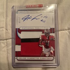 2023 Jaxon Smith-Njigba National Treasures Silhouettes Auto Silver /39
