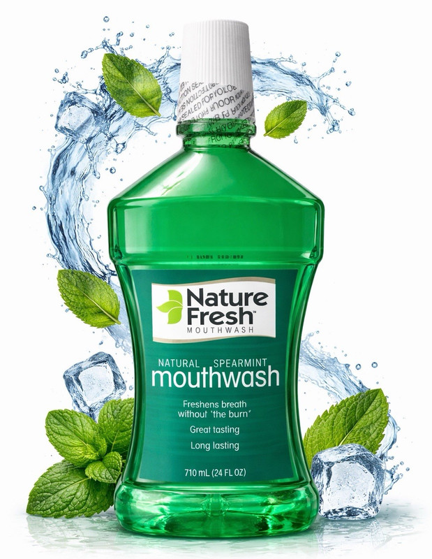 Nature Fresh Natural Spearmint Mouthwash Freshens Breath, 24 fl oz (710 mL)