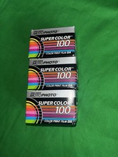 3 MOTOPHOTO SUPER COLOR CAMERA FILM 100 FOR PRINTS 135 24 DX EXPIRED