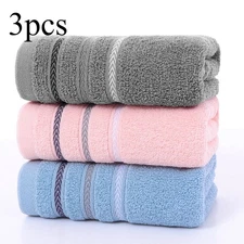 3-piece Cotton Towel Set with Soft Texture and Strong Water Absorption