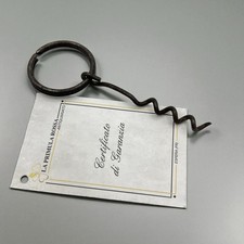 Antico Cavatappi tascabile da collezione d'epoca pieghevole portachiavi in ferro