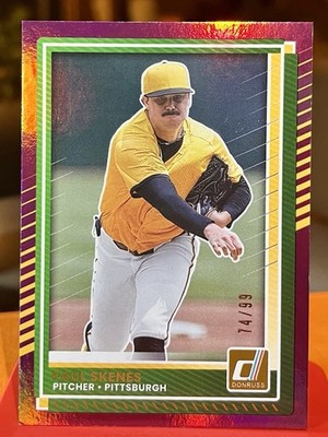 2025 PAUL SKENES /99 Panini Donruss Purple Holo #29 Pirates ROY!! CY YOUNG!!!