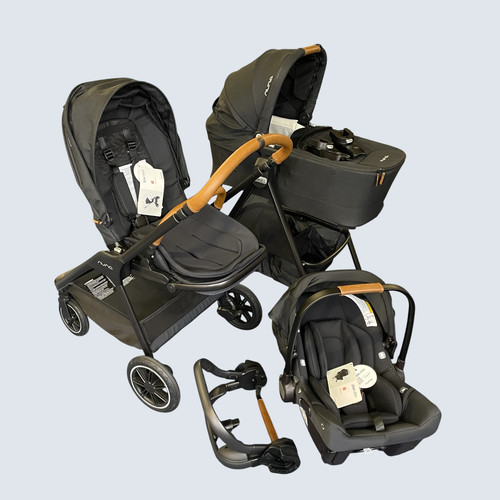 Nuna Triv Next Foldable Stroller / SWIV & TRIV Bassinet / Pipa URBN Caviar 2025