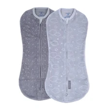 SwaddleMe by Ingenuity Compression Baby Swaddle Pod, 0-2 Months, Clouds & Stars