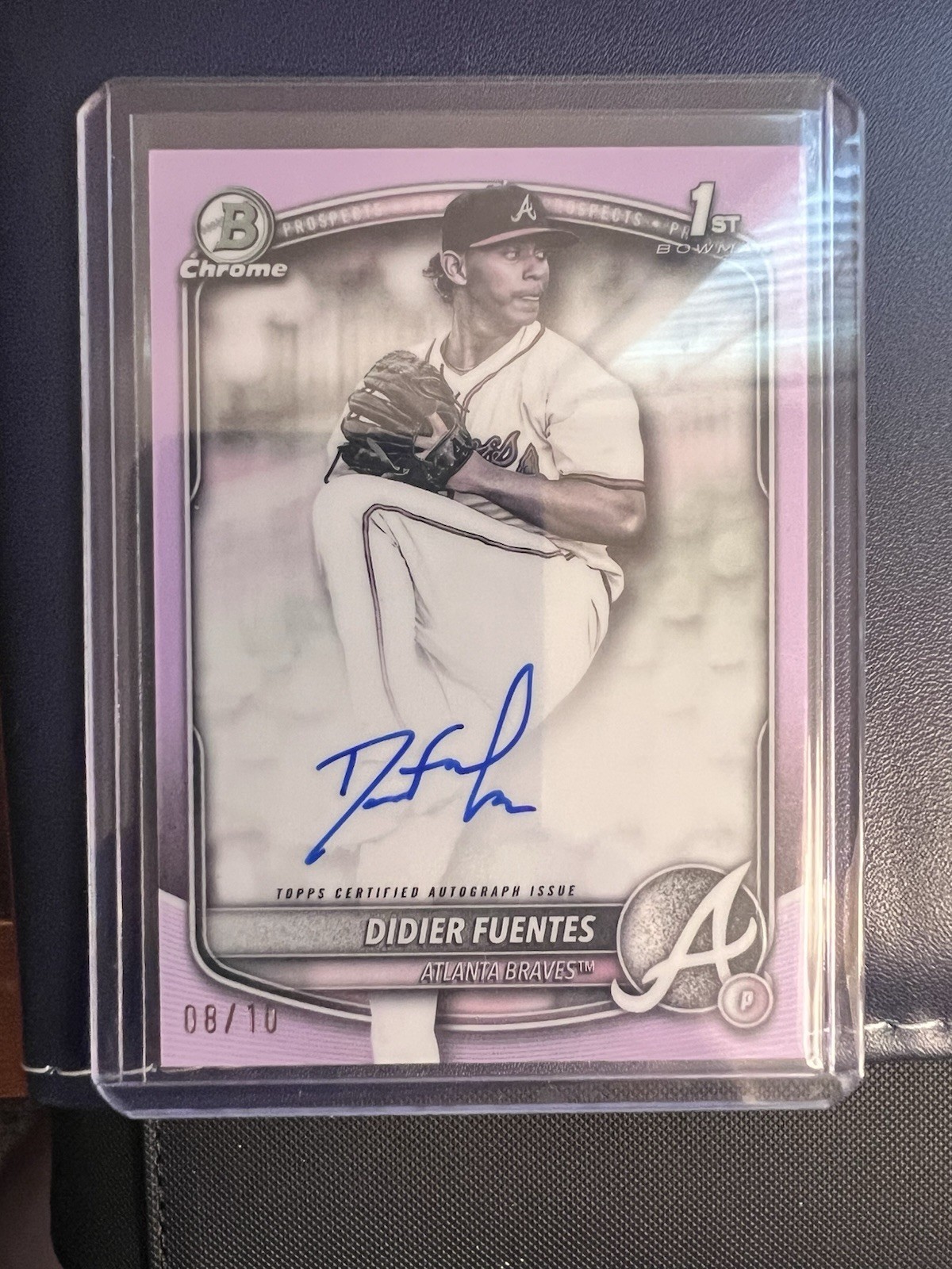 2025 Bowman Chrome Prospect Didier Fuentes Auto Pearl Refractor /10 CPA-DFU 1st