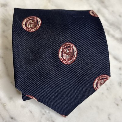 Vintage Cornell University Embroidered Crest Logo Neck Tie Chelsea Ltd 100% Silk