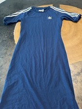 ADIDAS ORIGINALS 3 STRIPE SHIRT JERSEY DRESS WOMENS M