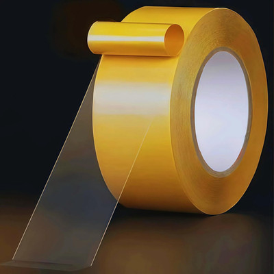 Ultra-Thin Heavy Duty Double Sided Tape - 2 Inch x 66 Feet, Clear Strong Two Sid