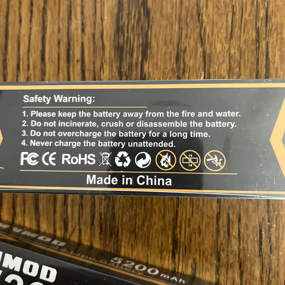 11.1V 3S LiPo Battery 2 Pack, 5200mAh 60C 57.72Wh RC Lipo 2 Batteries New - Image 4 of 4