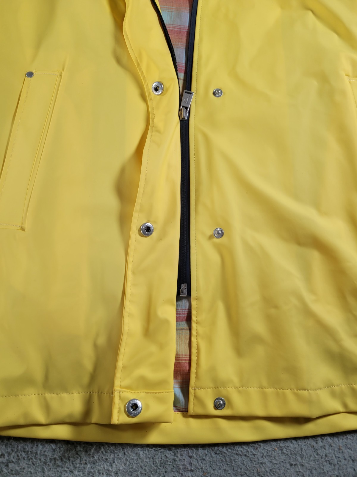 Pendleton Womens XS Yellow Raincoat With Plaid Li… - image 10