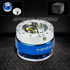NRG STEERING WHEEL SHORT 6-HOLE GEN 1.0 QUICK RELEASE ADAPTOR KIT BLUE CHROME