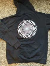 Spitfire The End Vintage Y2K Skateboard Pullover Hoodie Size XL Youth Black