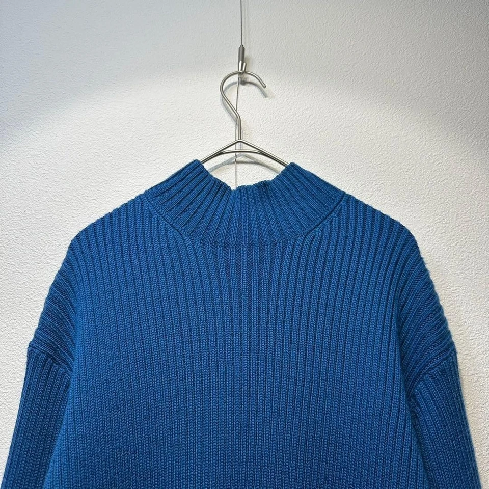 Yohji Yamamoto Y's Lana Cuello Alto Diseño Punto Acanalado Suéter Foto 3 de 4