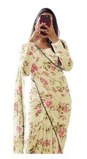 Ready to Wear 1-Minute Saree Indian Wedding Sari with Unstitched Blouse