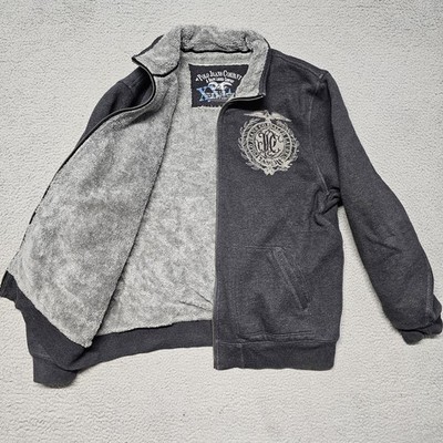 Polo Jean Company Jacket Mens XXL Sherpa Lined Sweatshirt Full Zip Heavy Weight