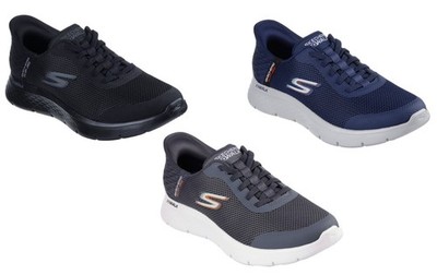 Skechers Go Walk Flex Hands Up Slip-Ins Sneaker grau schwarz navy