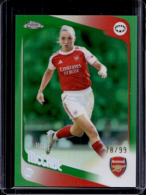 2025-26 Topps Chrome Arsenal Katie Reid Green Refractor #/99