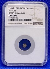 1638-1761 India Fanam MYSORE KANTHIRAVA Type (Gold)