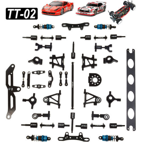 Ensemble de conversion en alliage d'aluminium pour pièces mises à niveau de châssis Tamiya TT-02 - Photo 3 sur 6