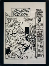 Production Art FLASH #171 splash page 1, CARMINE INFANTINO art, 8.5x11