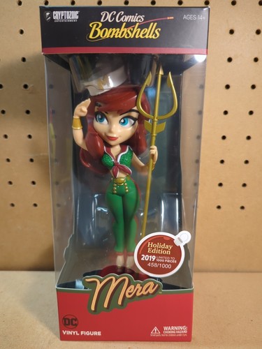 HOLIDAY EDITION Mera DC Bombshells Series 3 Vinyl Figure #458/1000 Pieces NEW - 第 1/15 張圖片