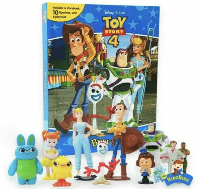 2019 My Busy Book Disney Pixar Toy Story 4 With Playmat & 10 Figurines
