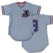 Movie Bull Durham LaLoosh 37 Davis 8 Baseball Jersey Gray Stitched