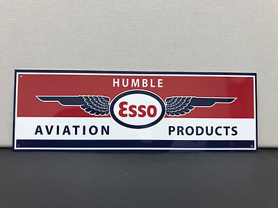 #ad Rare humble ESSO aviation products garage wall advertising sign $23.00