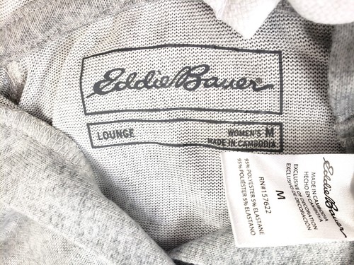 Eddie Bauer Women's Lounge Pullover Hoodie Long Sleeve Pocket Gray Size Medium - Picture 3 of 4