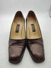Vintage-Bally-High Block Heels Pumps-Women's Size 5.5 M-Brown-Ritta-Switzerland