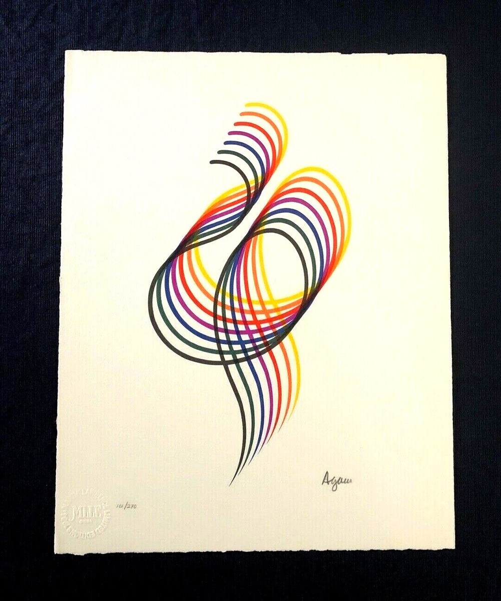 アート・デザイン・音楽 Yaacov agam by popper farnk Yaacov Agam | Gold (1982, Silkscreen with Gold Backing)