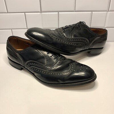 Allen Edmonds McAllister 6215 Black Leather Wingtip Oxford 