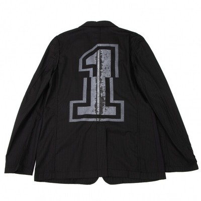 BLACK COMME des GARCONS Printed Inside Out Striped Jacket Size XL 