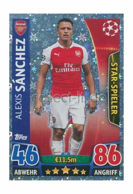 TOPPS Champions League - 17 - Alexis Sánchez - Star Player