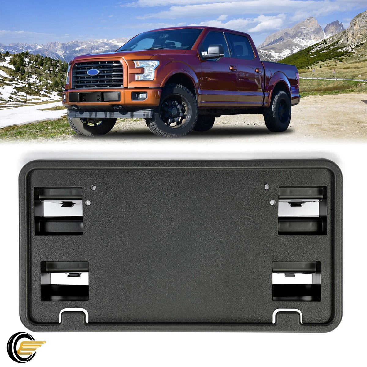 For 15-17 FL3Z17A385A Ford F150 Front Bumper License Plate Bracket
