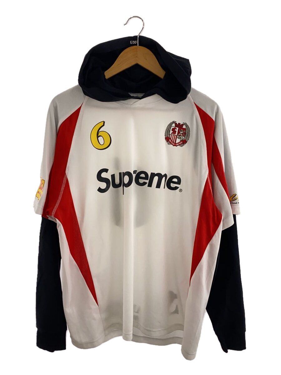 Supreme Hoodie 23AW Hooded Soccer Jersey M Polyester White Supreme Hoodie 23AW Hooded Soccer Jersey M Polyester White
