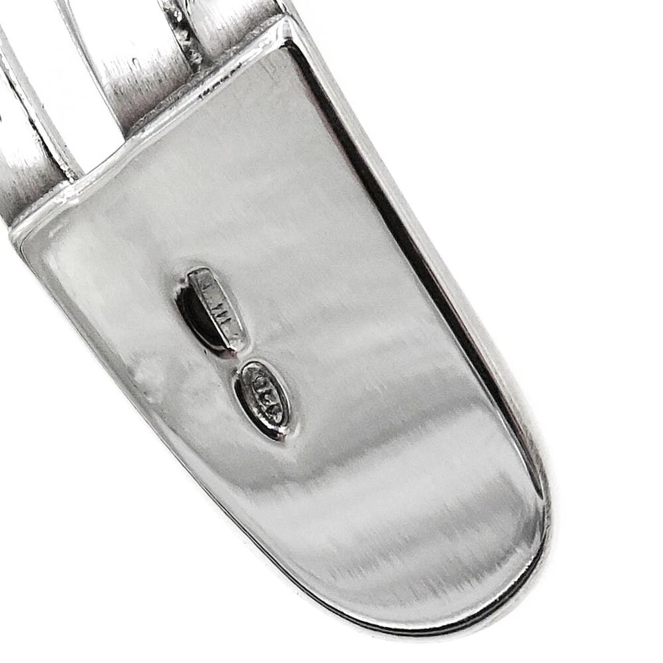 Cellerini - Collana Rigida in Argento Sterling 925 Martellato con 3 Linee - Immagine 3 di 4