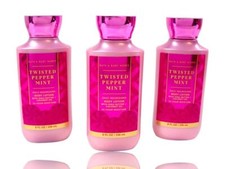  Lot of 3 Bath  Body Works "Twisted Peppermint" Body Lotion 8 oz - Brand New